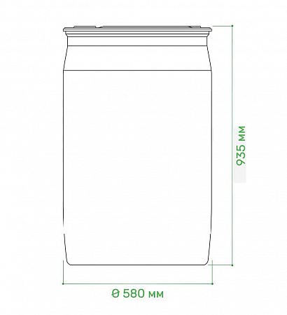 Пластиковая бочка L-Ring 227л